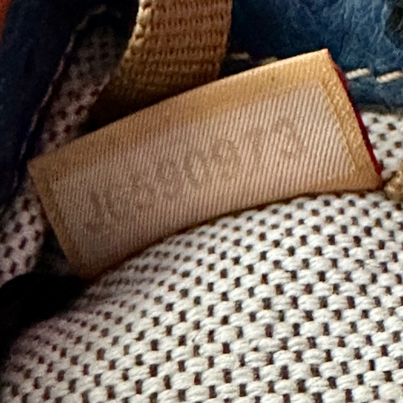 Dooney & Bourke Ostrich Embossed Leather Bag With Crossbody Strap Blue - Picture 9 of 10